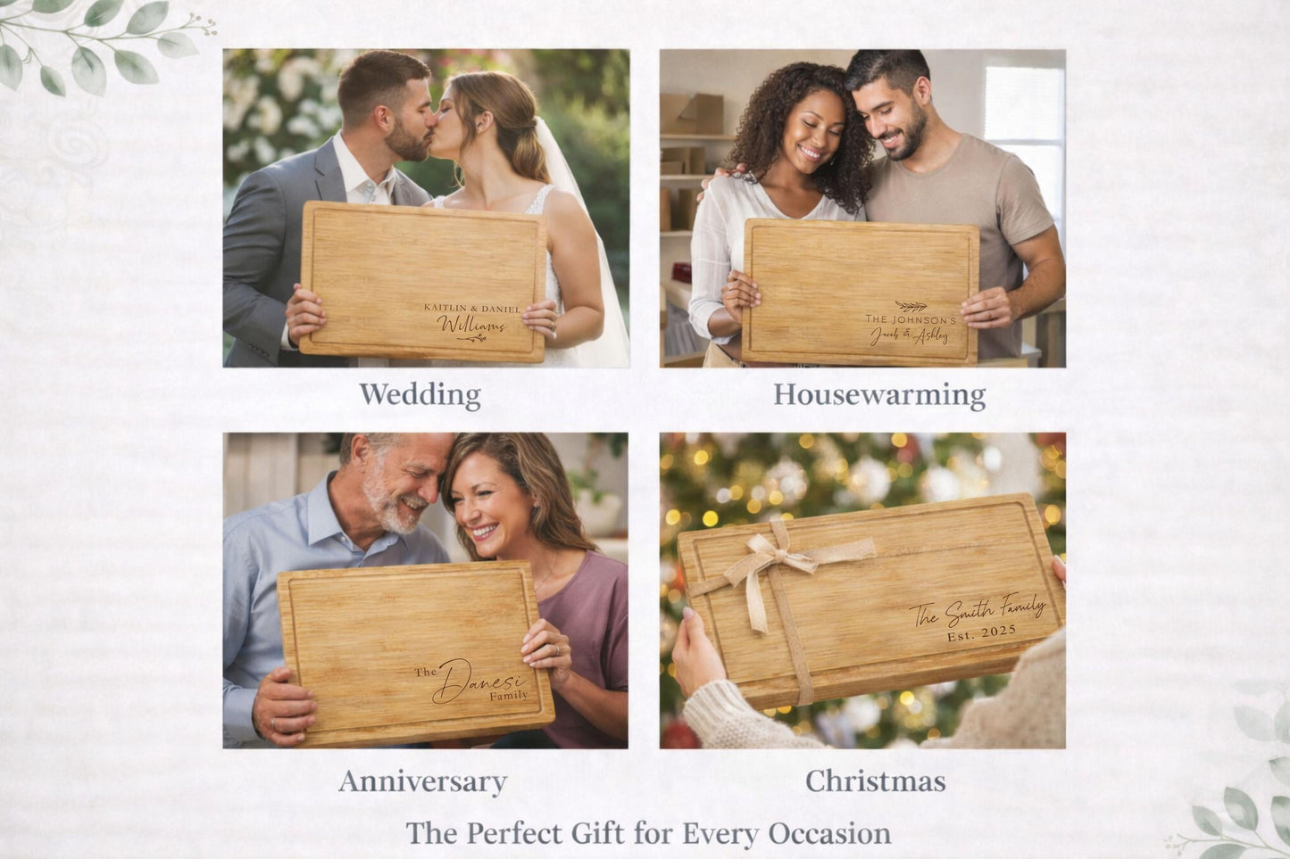 Personalized Wedding Cutting Board - a thoughtful custom gift