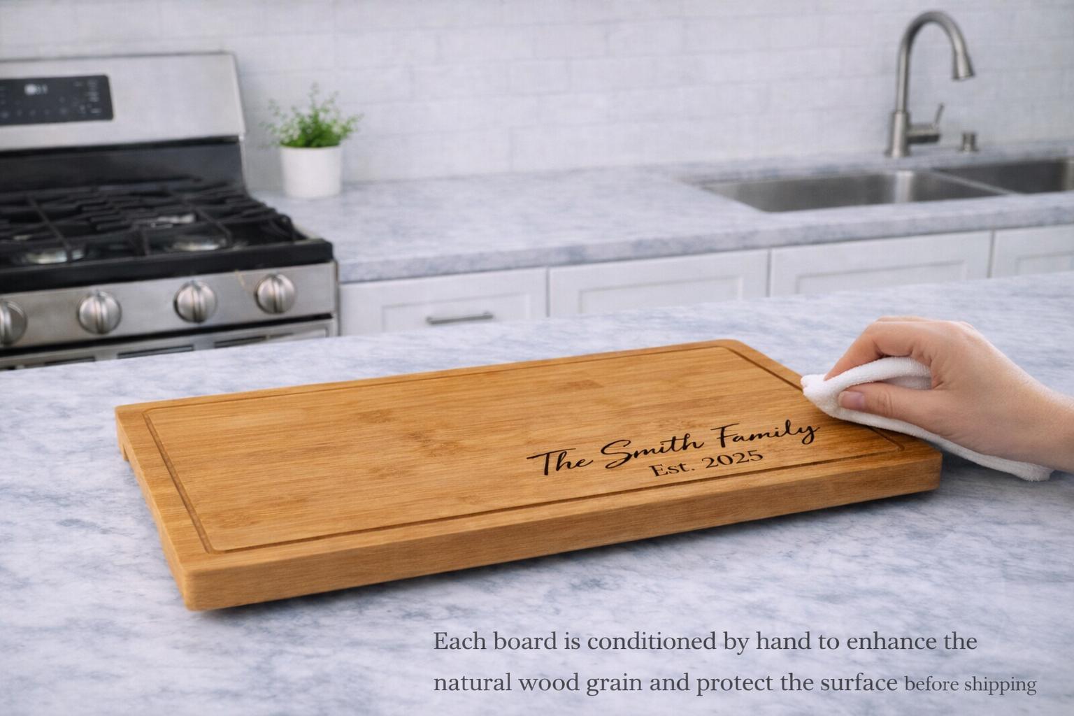Personalized Wedding Cutting Board - color and style options