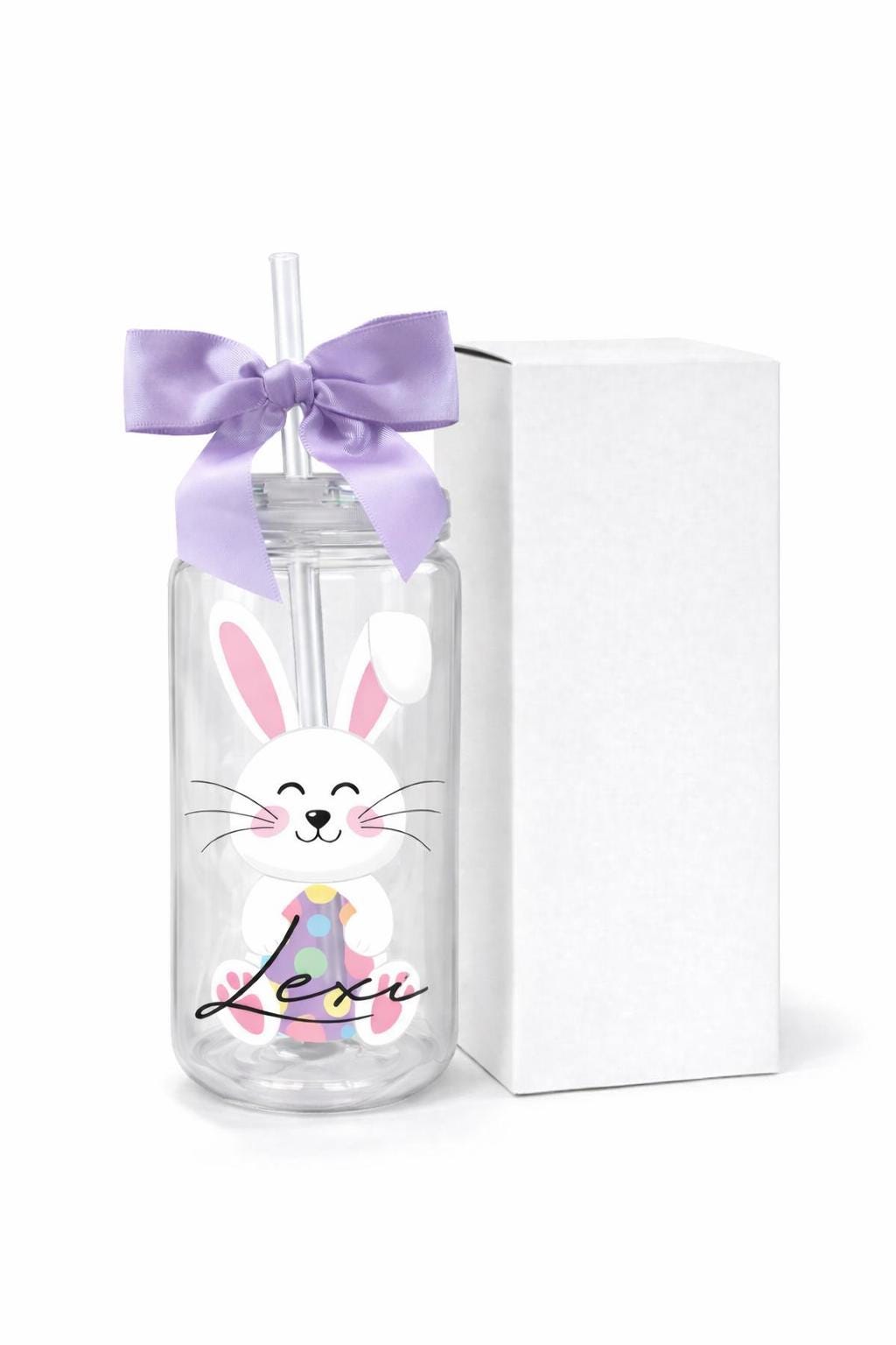 Personalized Easter Acrylic Tumbler for Kids - 16 Oz UV Printed Cup - color and style options