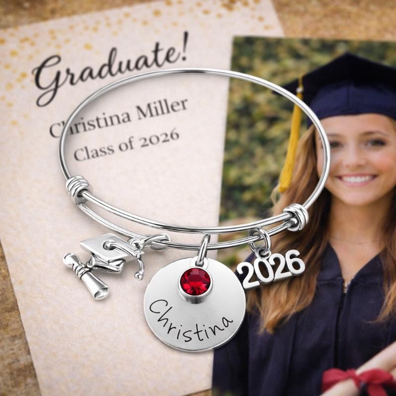 Personalized Graduation Bracelet 2026