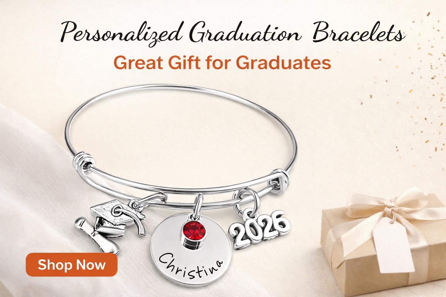 Personalized Graduation Bracelet 2026 - personalization example