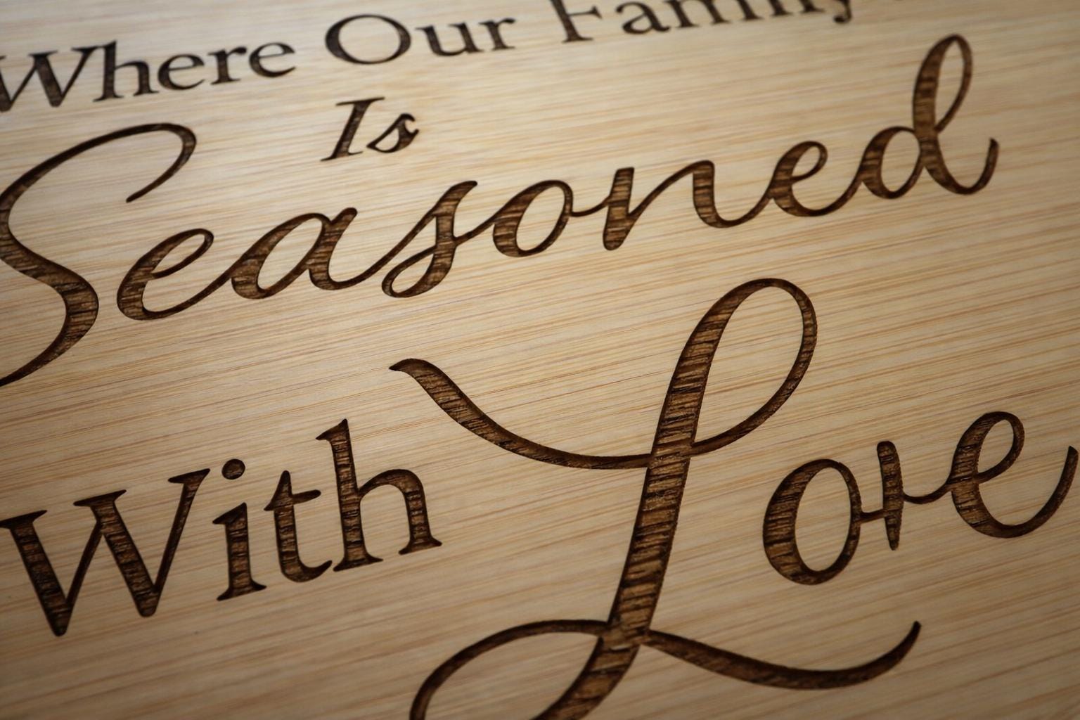 Personalized Mom Cutting Board - personalization example