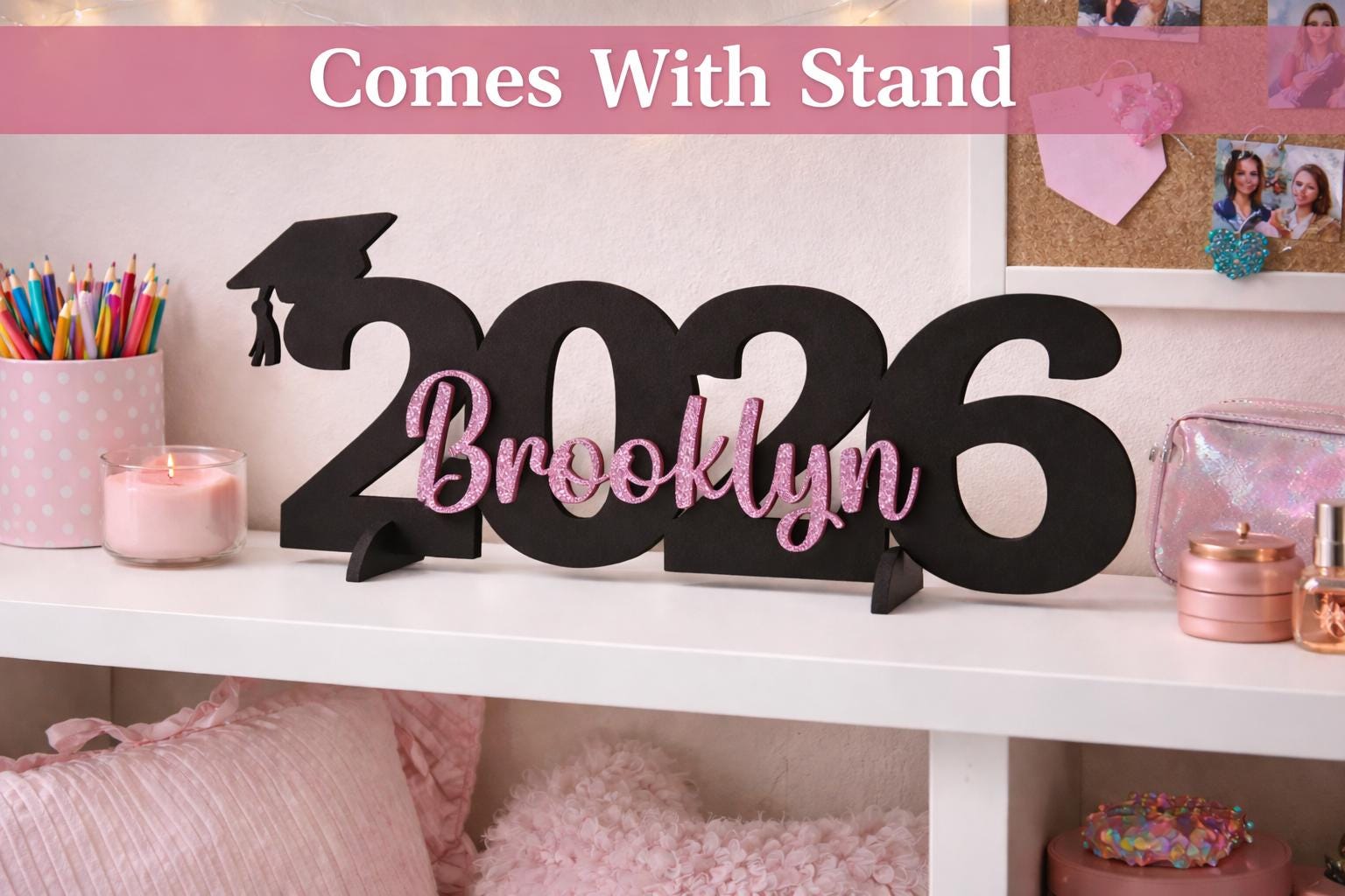Senior Photo Prop Sign Class of 2026 - personalization example