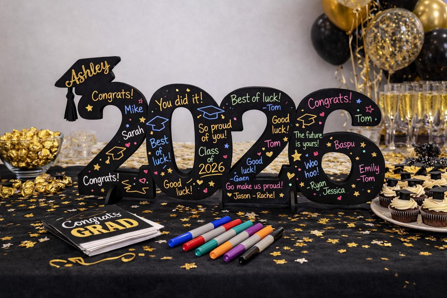 Graduation Guest Book Sign Class of 2026 - personalization example
