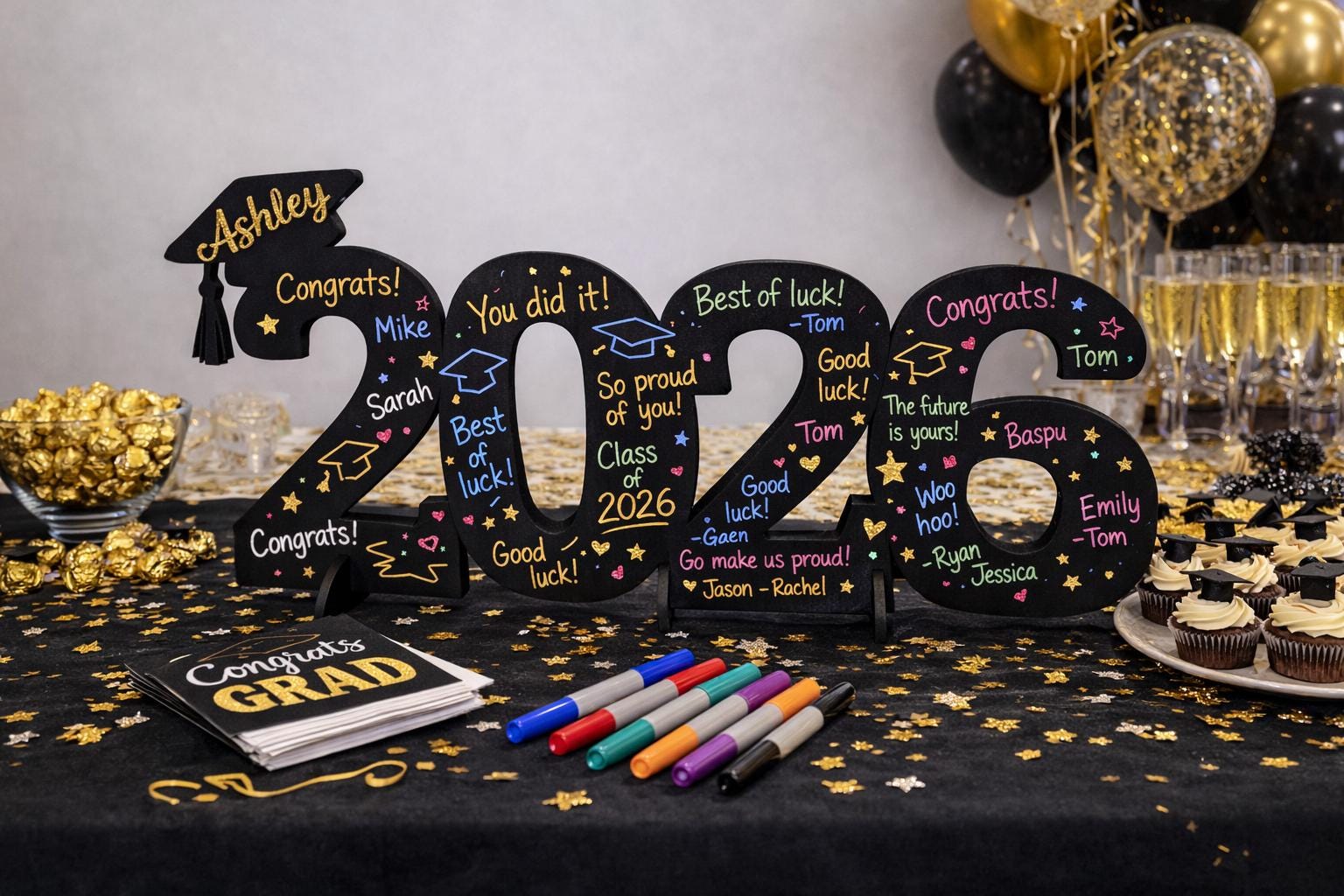 Graduation Guest Book Sign Class of 2026 - personalization example
