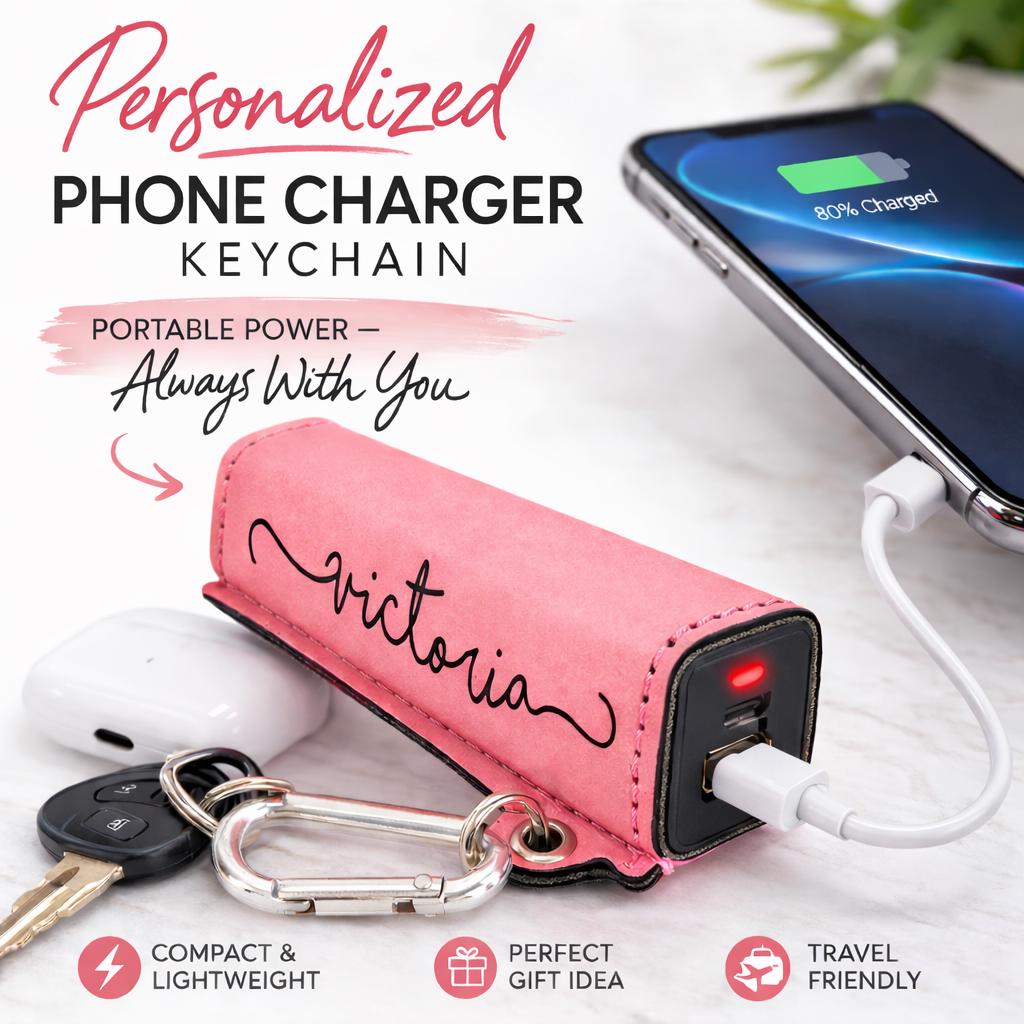 Personalized Power Bank - personalized engraved gift, family-made in Long Island
