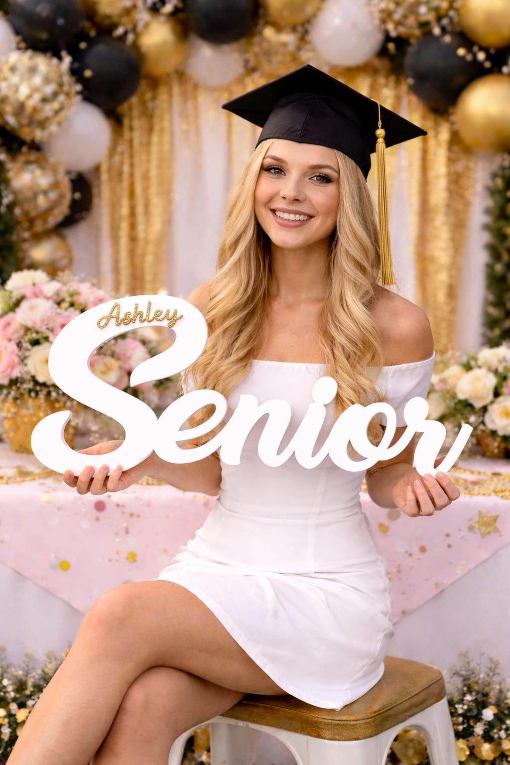 Senior Photo Prop with Name