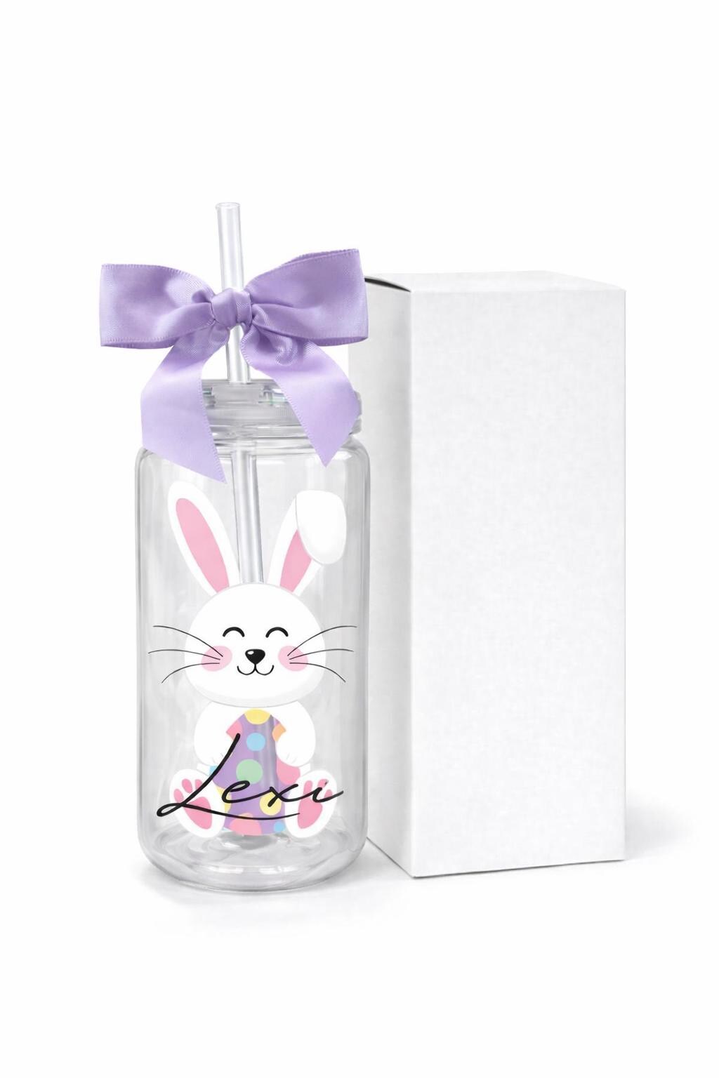 Personalized Easter Acrylic Tumbler for Kids - 16 Oz UV Printed Cup - color and style options