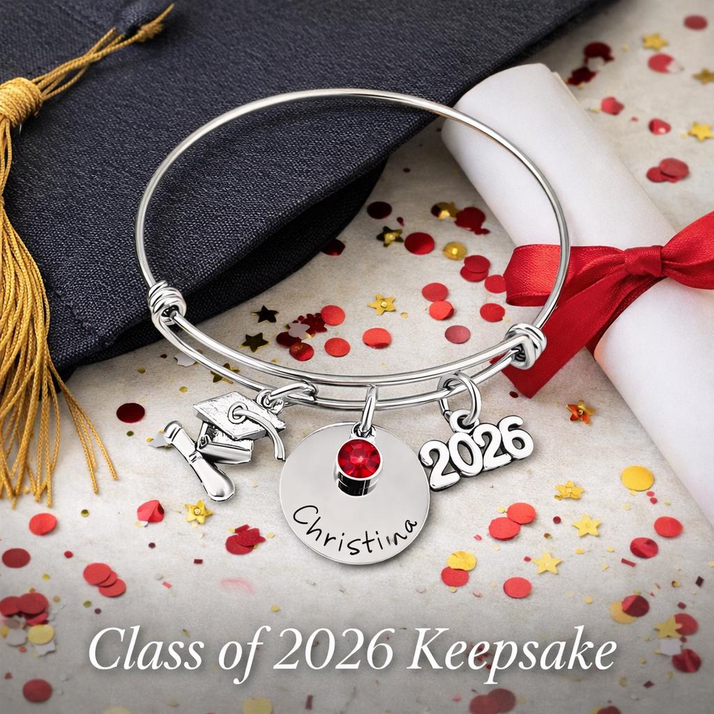 Personalized Graduation Bracelet 2026 - a thoughtful custom gift