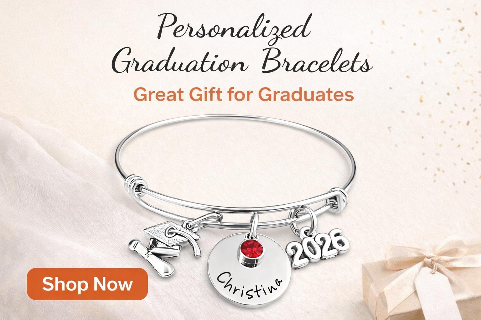Personalized Graduation Bracelet 2026 - color and style options