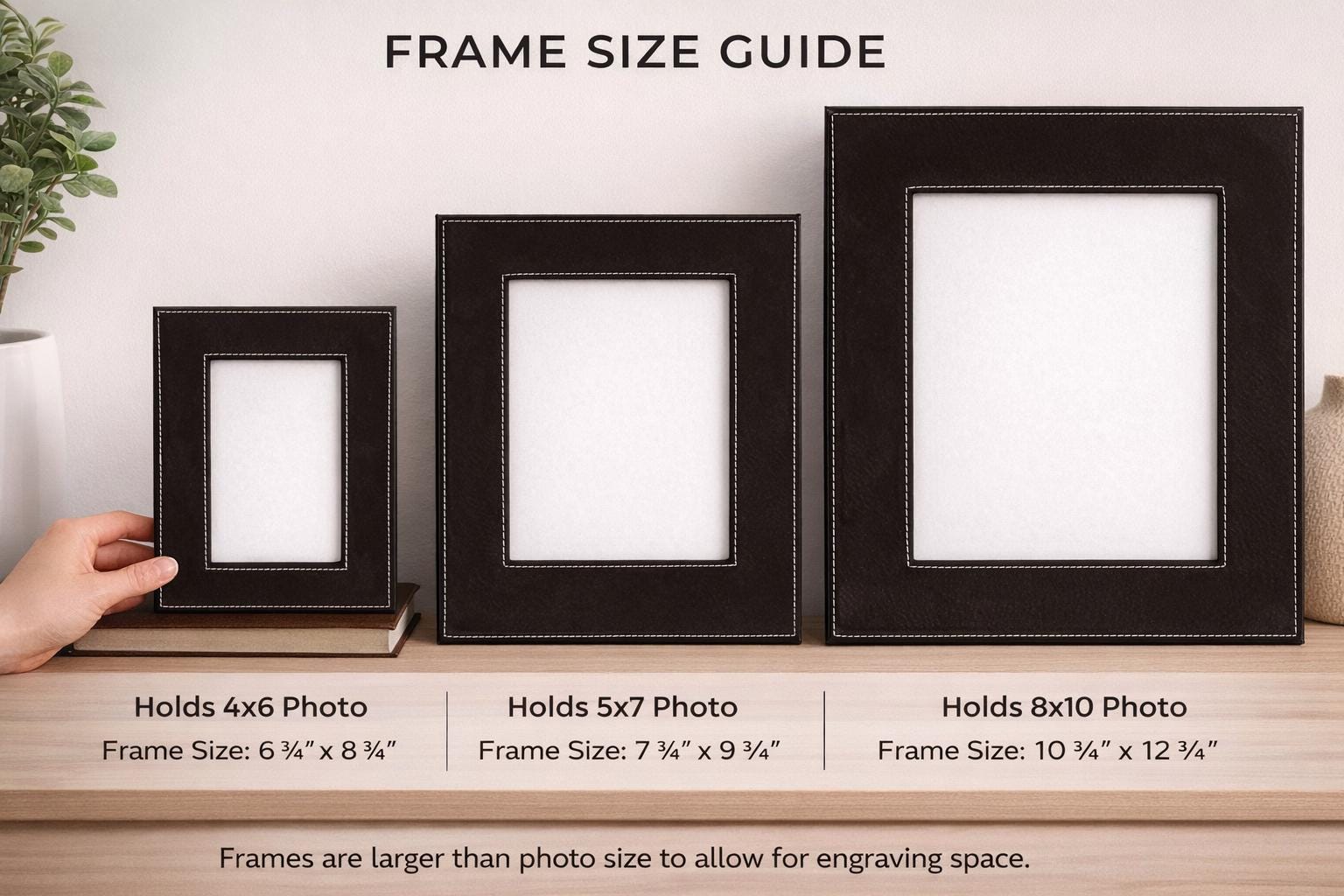 Graduation Picture Frame - close-up of the custom engraving