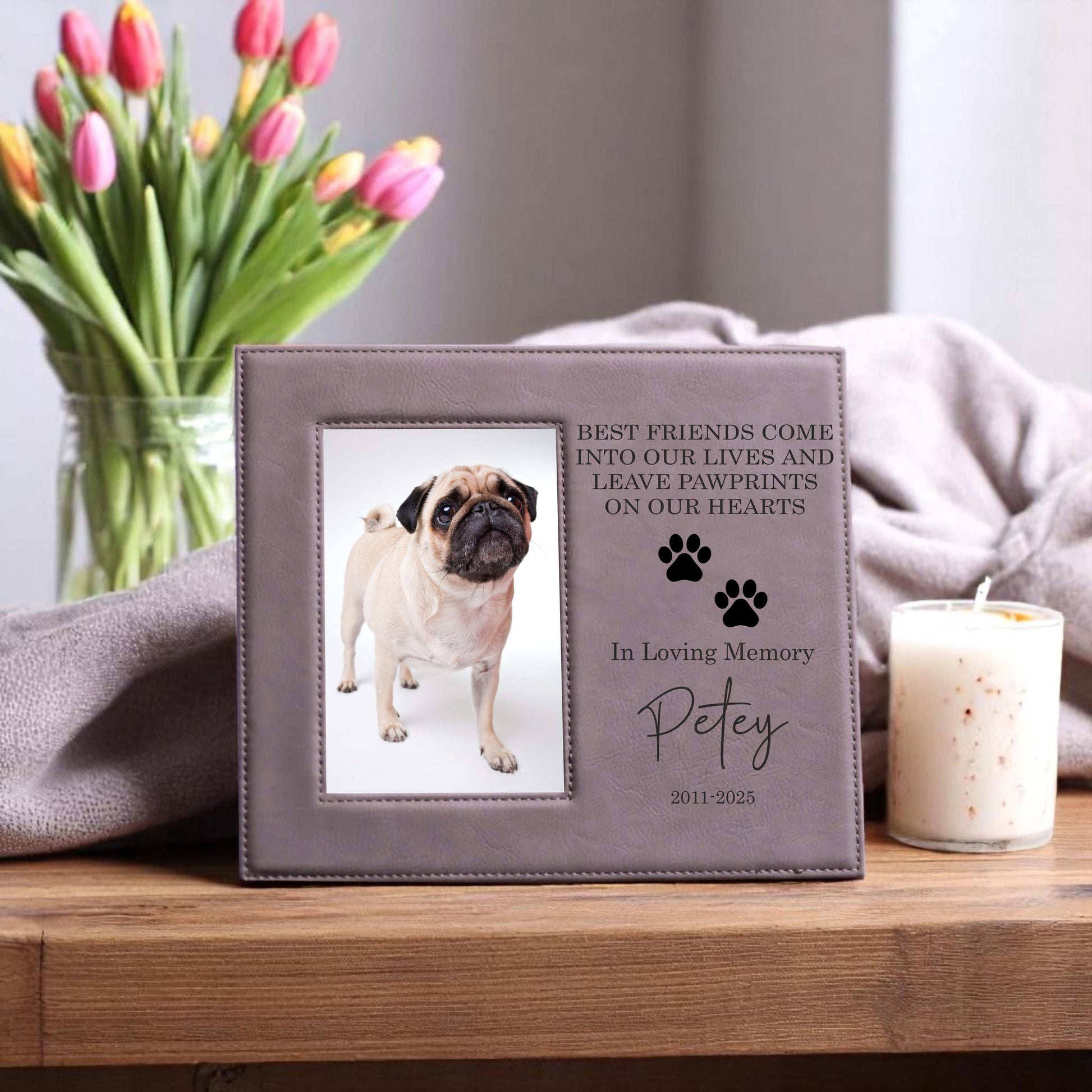 Personalized Pet Memorial Dog Frame - personalization example