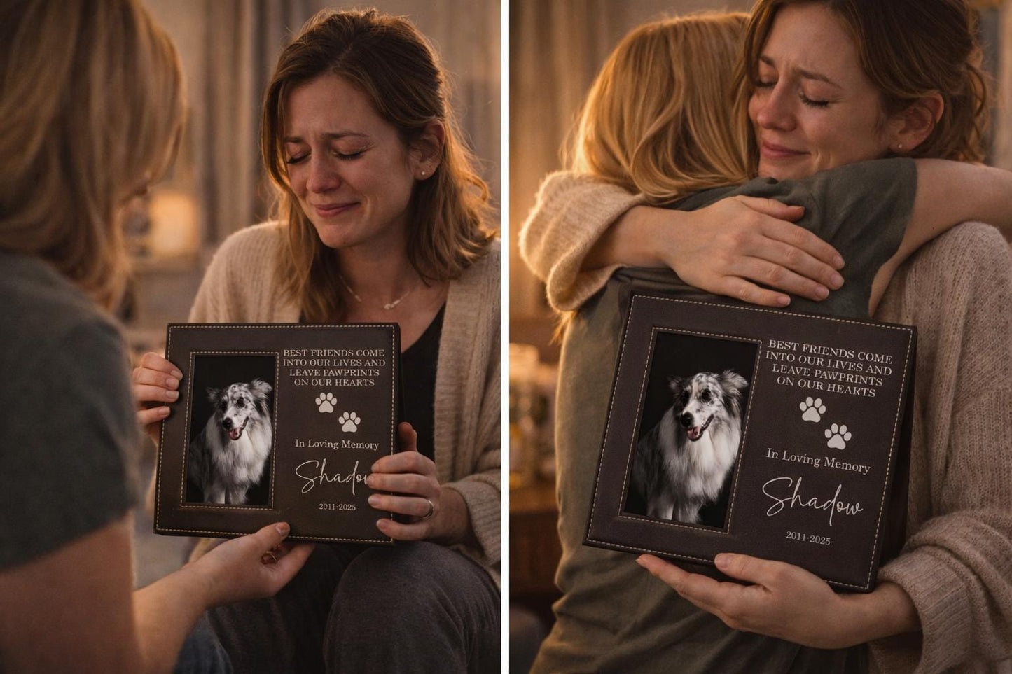 Personalized Pet Memorial Dog Frame - color and style options
