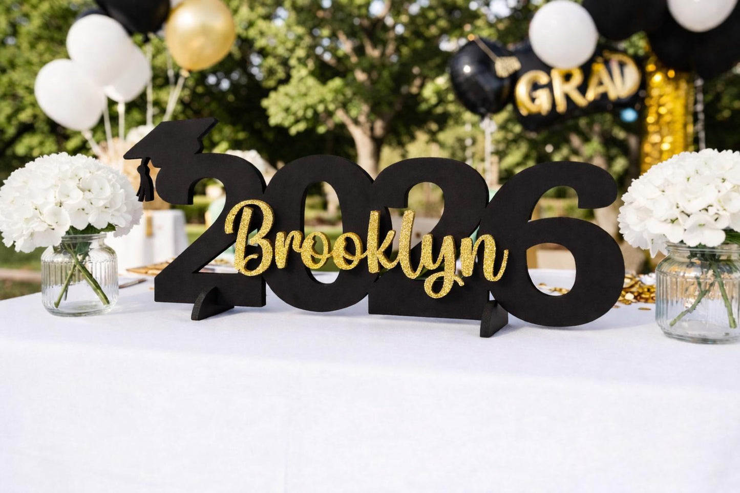 Personalized Graduation Sign Class of 2026 with Name - color and style options