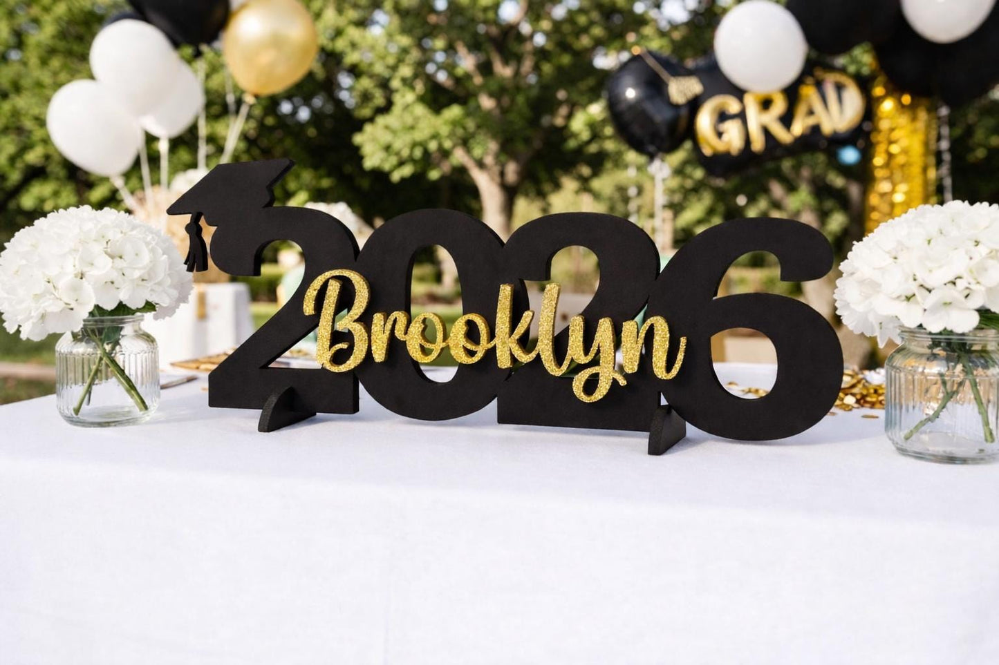 Personalized Graduation Sign Class of 2026 with Name | Senior Photo Prop