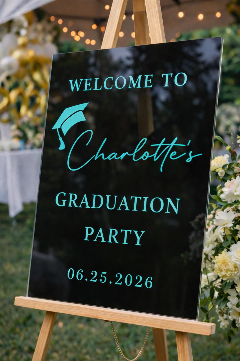 Custom Graduation Party Welcome Sign - a thoughtful custom gift