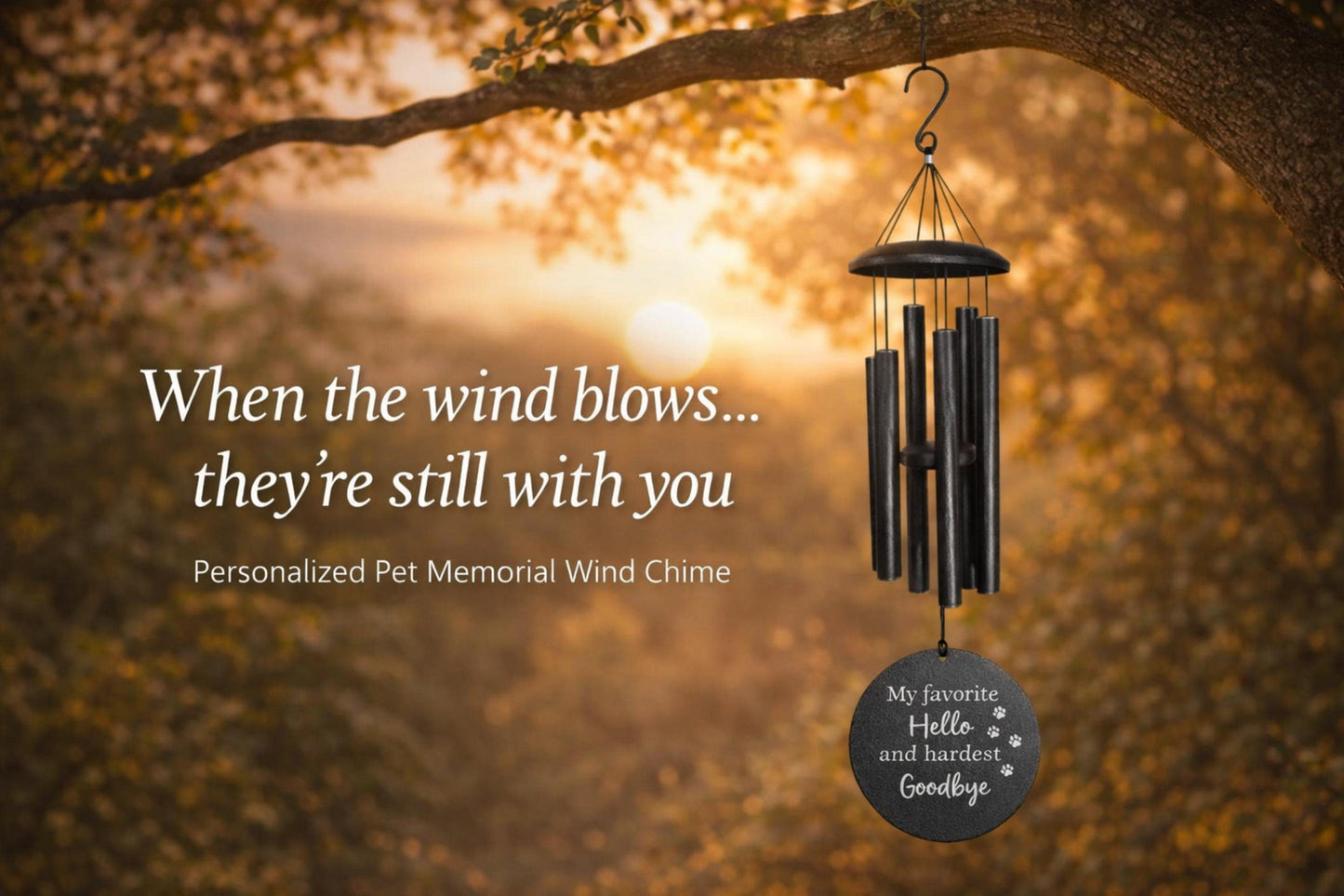 Dog Loss Wind Chime - a thoughtful custom gift
