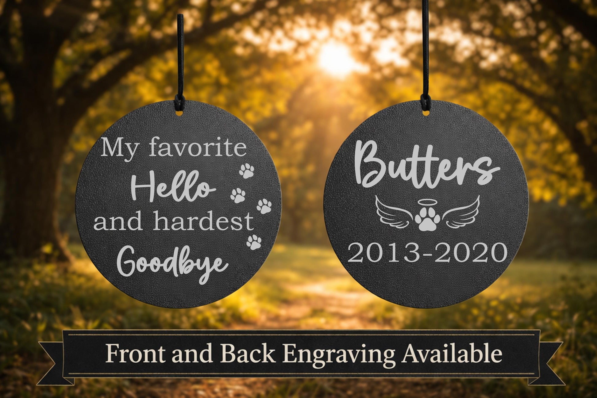 Loved By A Dog Memorial Wind Chime - color and style options