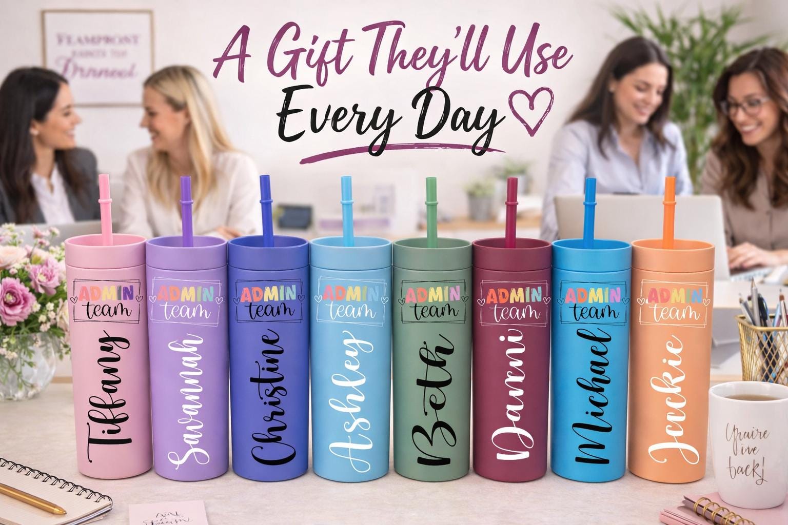 Personalized Admin Team Tumbler - a thoughtful custom gift