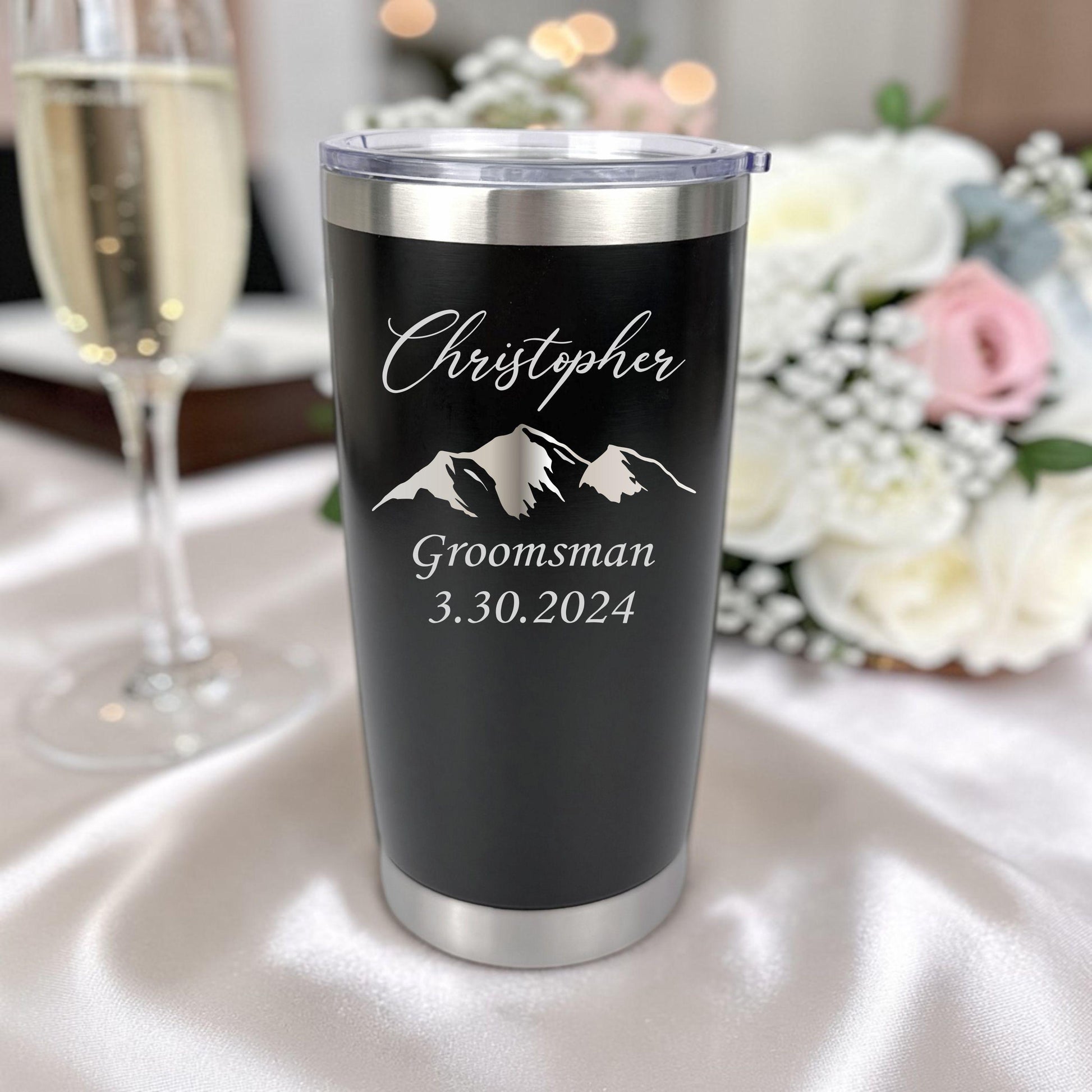 Personalized Groomsmen Tumbler - color and style options