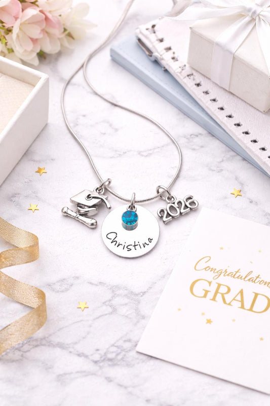 Personalized High School Graduation Necklace 2026