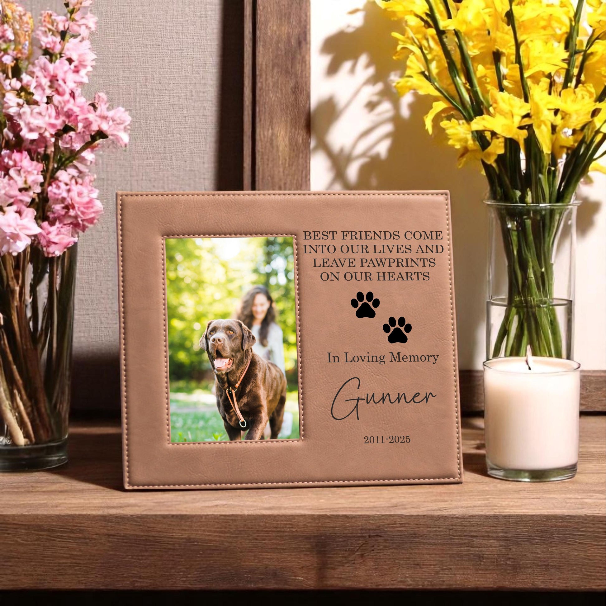 Personalized Pet Memorial Dog Frame - personalization example
