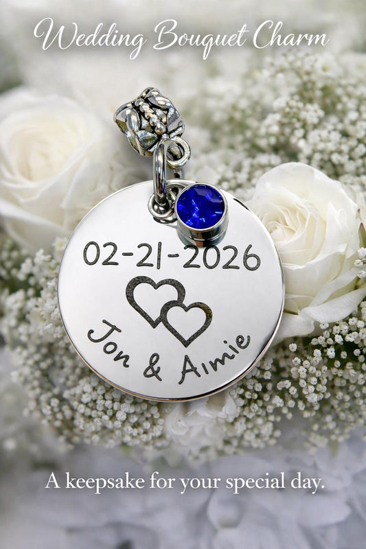 Personalized Wedding Bouquet Charm