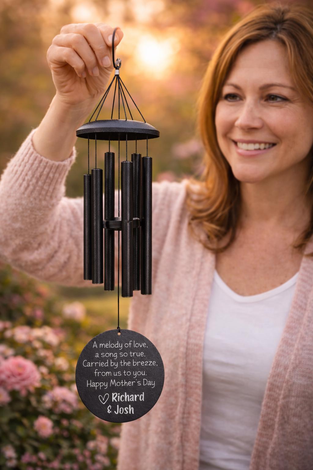 Personalized Wind Chime for Mom - personalization example