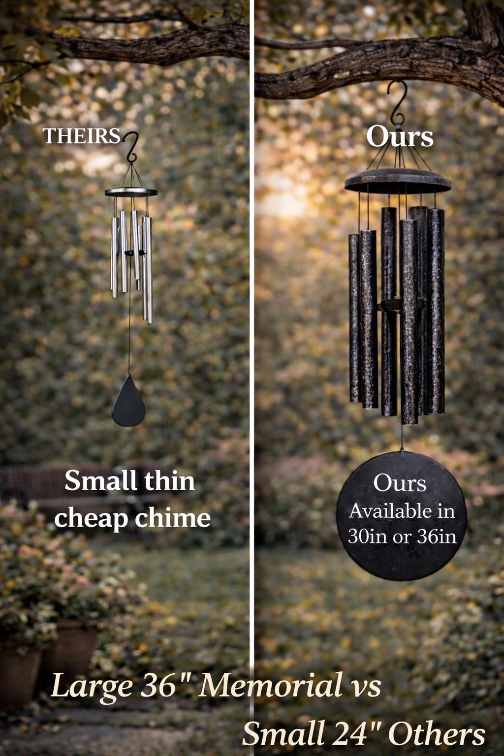 Pet Memorial Wind Chime - personalized engraved gift, family-made in Long Island