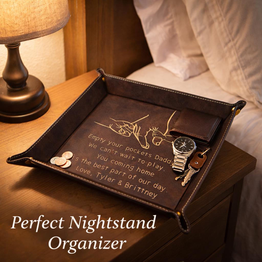 Personalized Valet Tray for Dad - a thoughtful custom gift