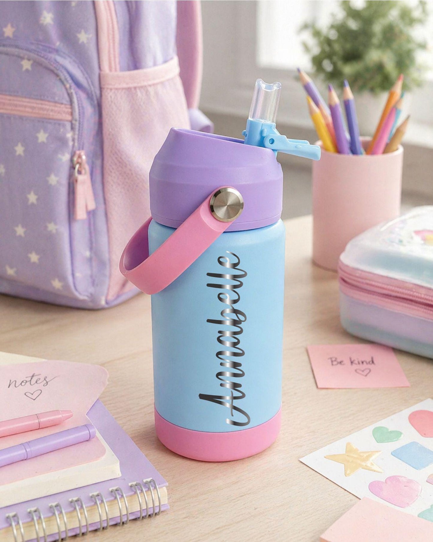 Personalized Daycare Water Bottle with Name - color and style options
