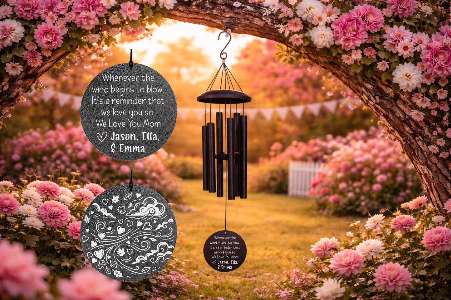 Personalized Wind Chime for Mom from Kids