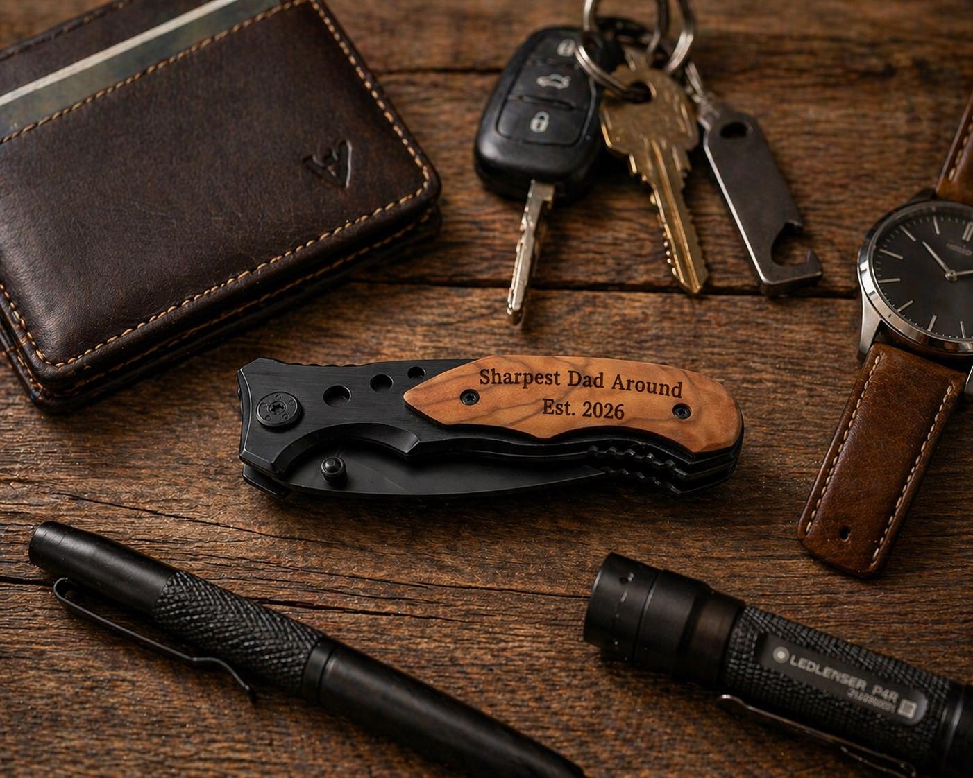 Personalized Dad Knife - color and style options