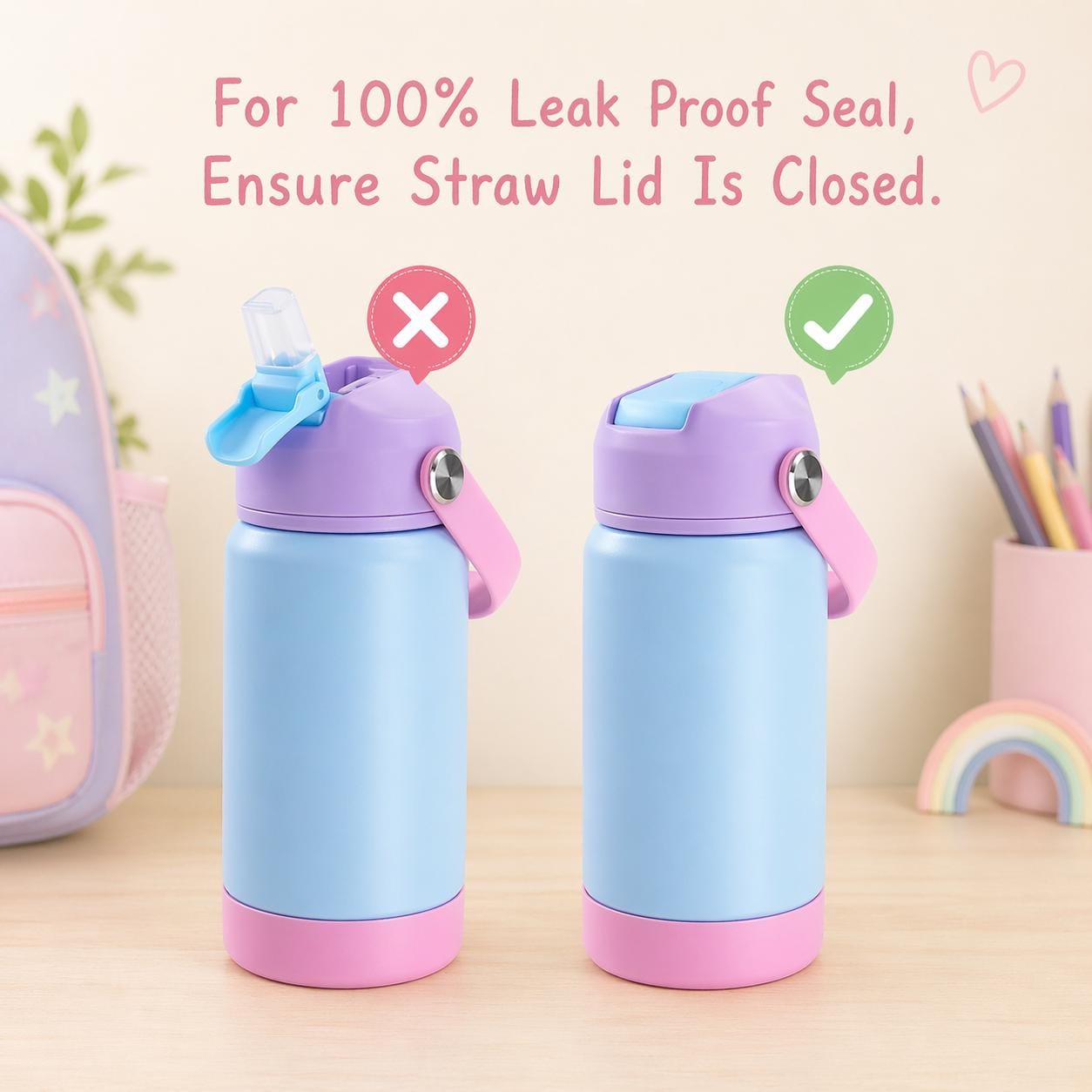 Personalized Camp Water Bottle with Name - close-up of the custom engraving