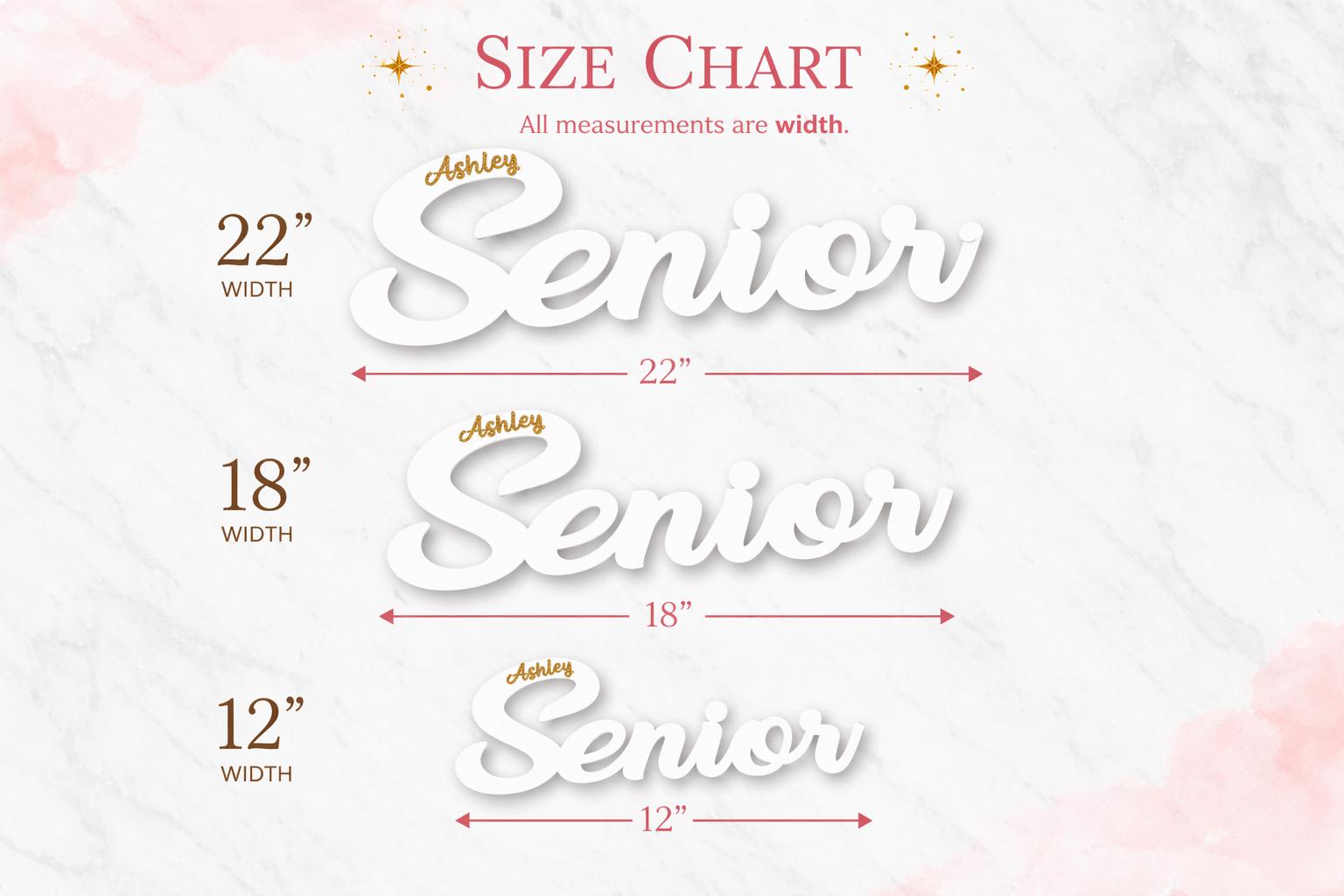Senior Night Name Sign - personalization example