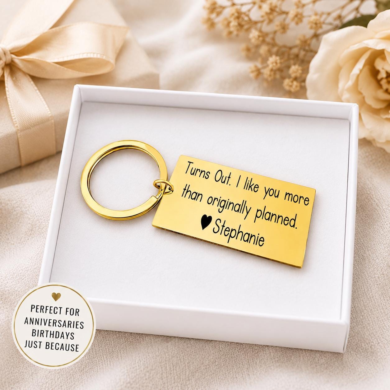 Funny Personalized Couple Keychain