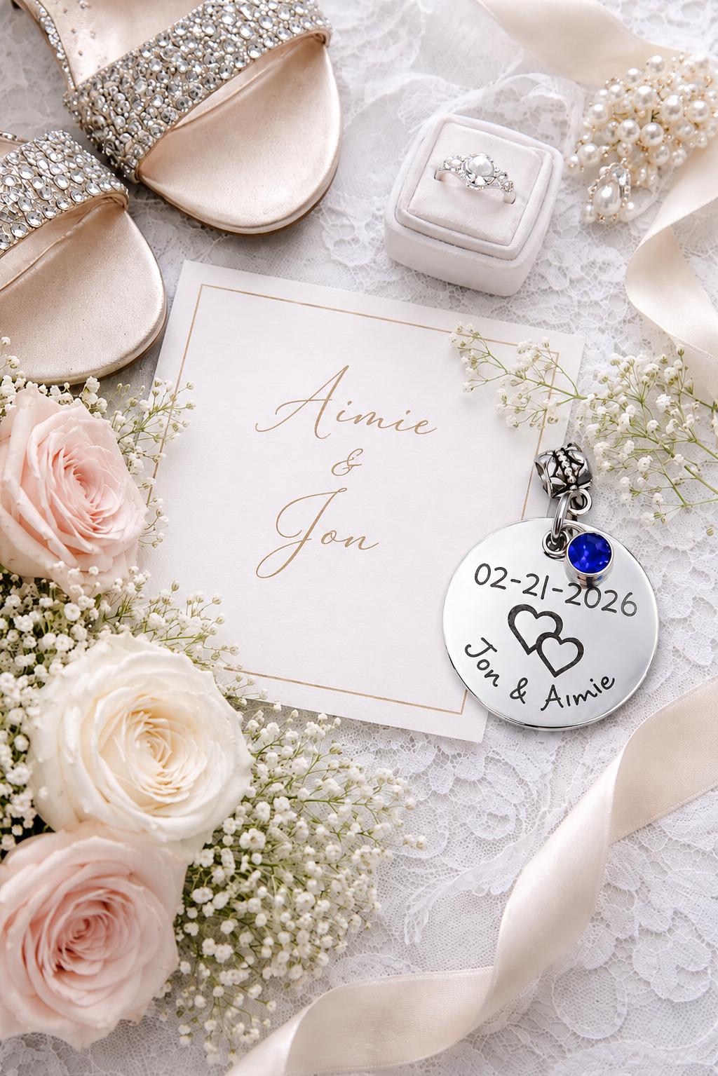 Something Blue Wedding Charm - color and style options