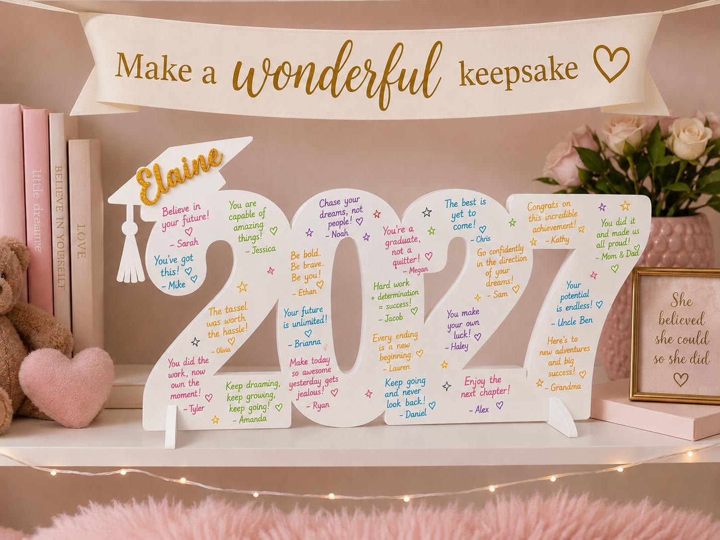 Personalized Class of 2027 Graduation Sign - a thoughtful custom gift