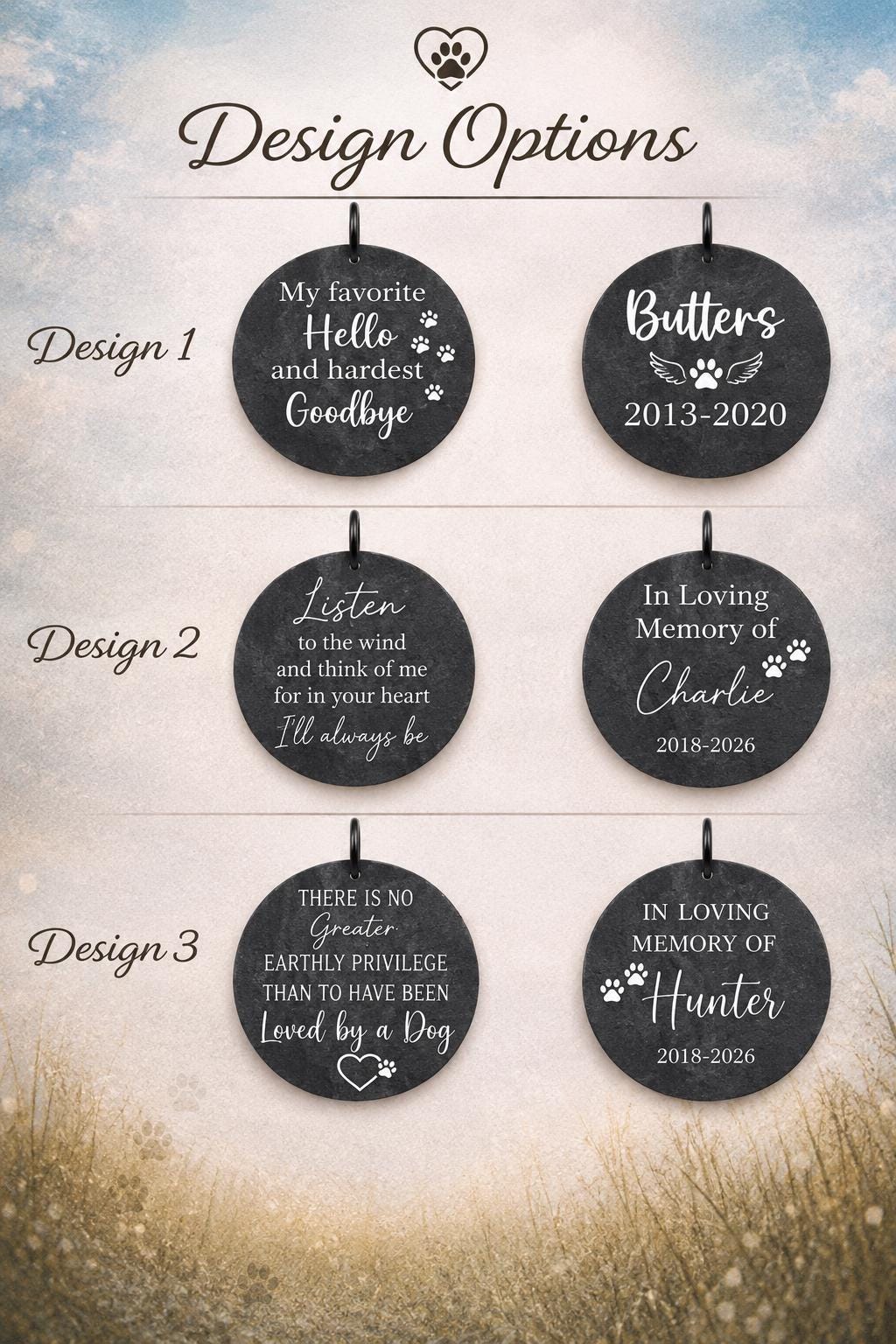 Dog Loss Wind Chime - a thoughtful custom gift