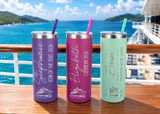 Cruise Squad Tumblers with Name - personalized engraved gift, family-made in Long Island