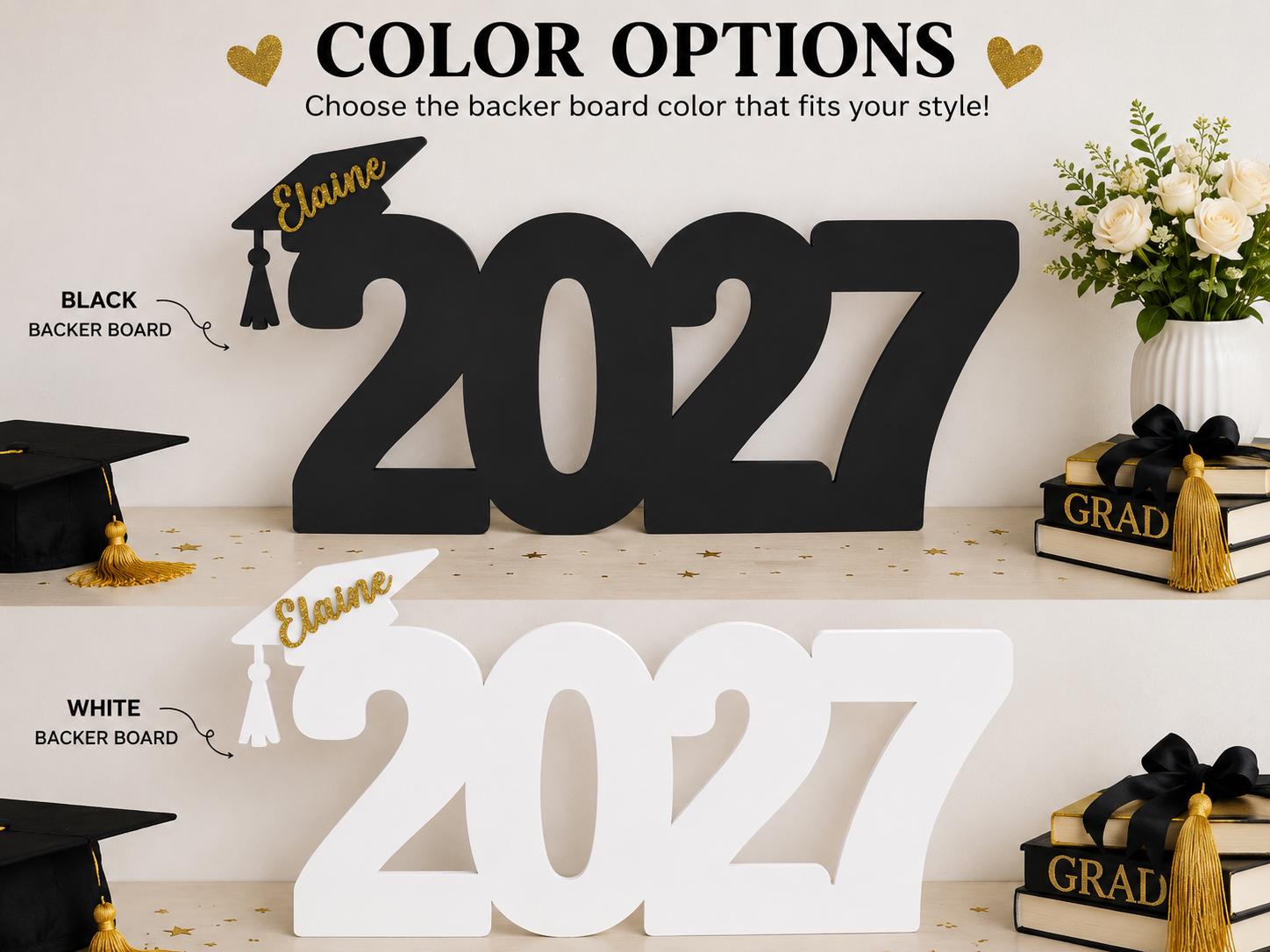 Personalized Class of 2027 Graduation Sign - color and style options