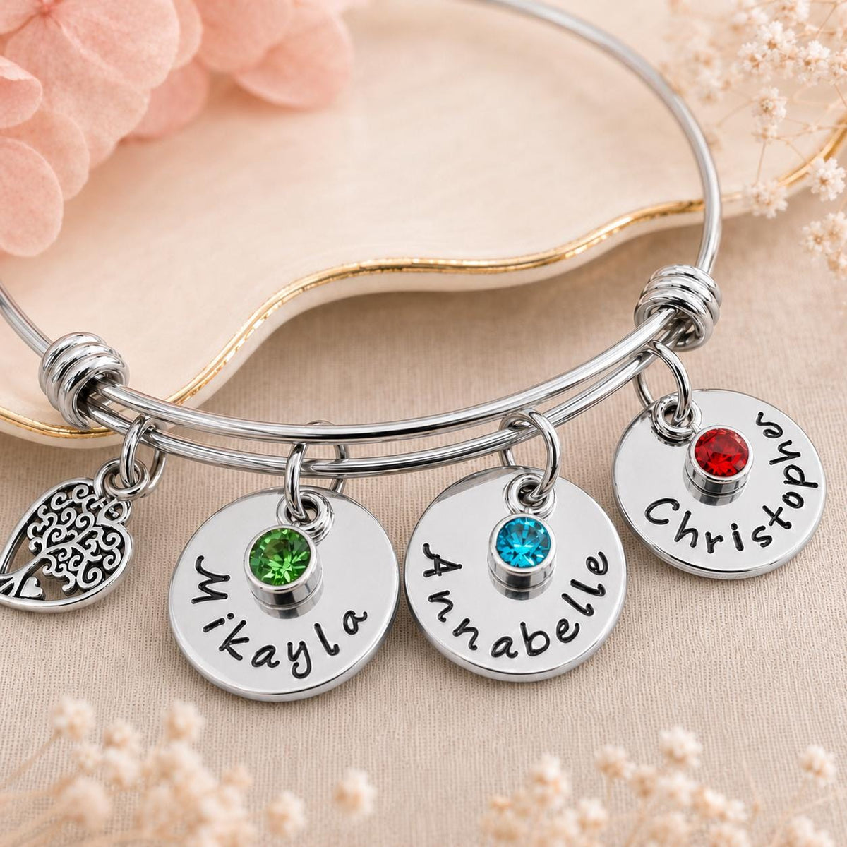 Personalized Bracelet for Mom with Kids Names