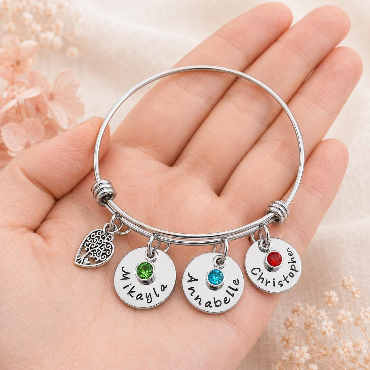 Personalized Bracelet for Mom with Kids Names