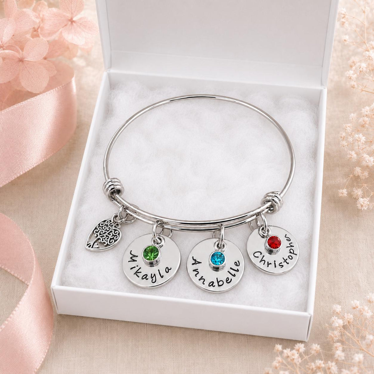 Personalized Bracelet for Mom with Kids Names