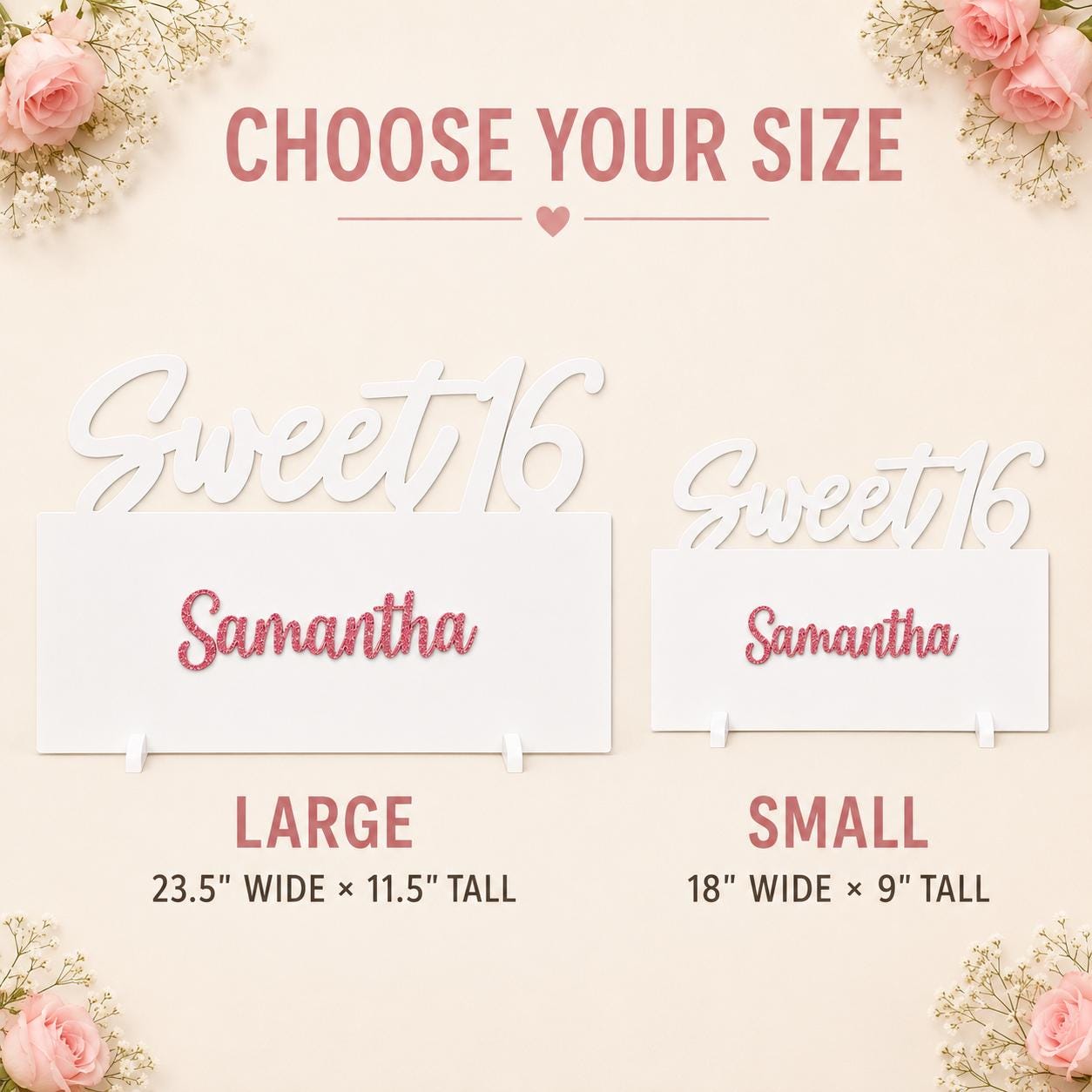 Sweet 16 Guest Book Sign, Personalized Name Signing Board Keepsake