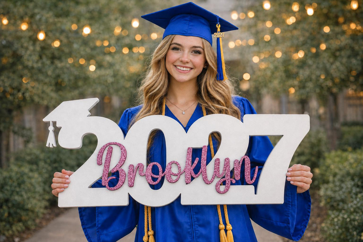 2027 Senior Photo Prop | Personalized Graduation Sign with Name