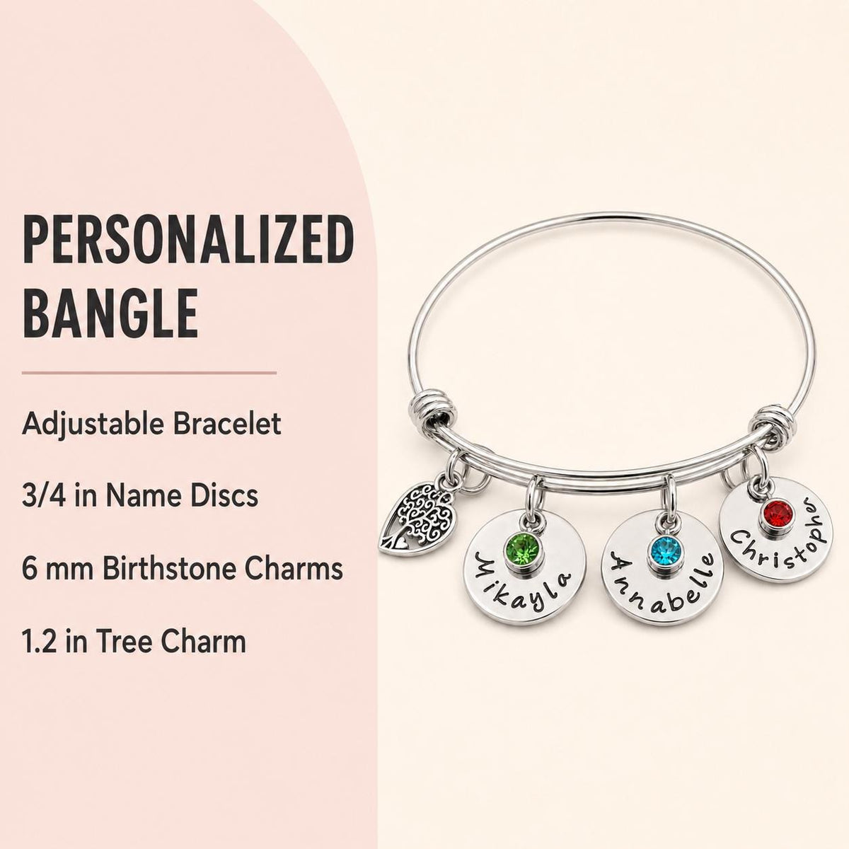 Personalized Bracelet for Mom with Kids Names