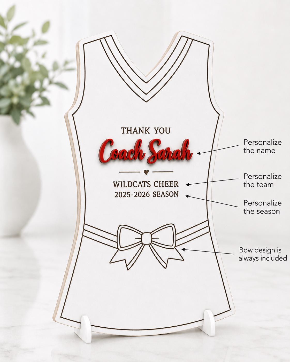 Personalized Cheer Coach Gift | Team Signature Sign