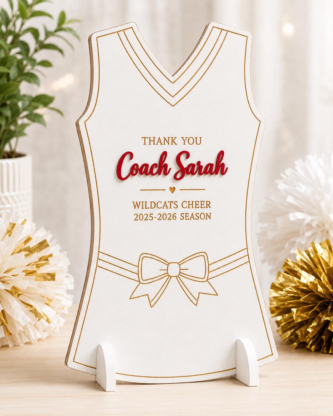 Personalized Cheer Coach Gift | Team Signature Sign