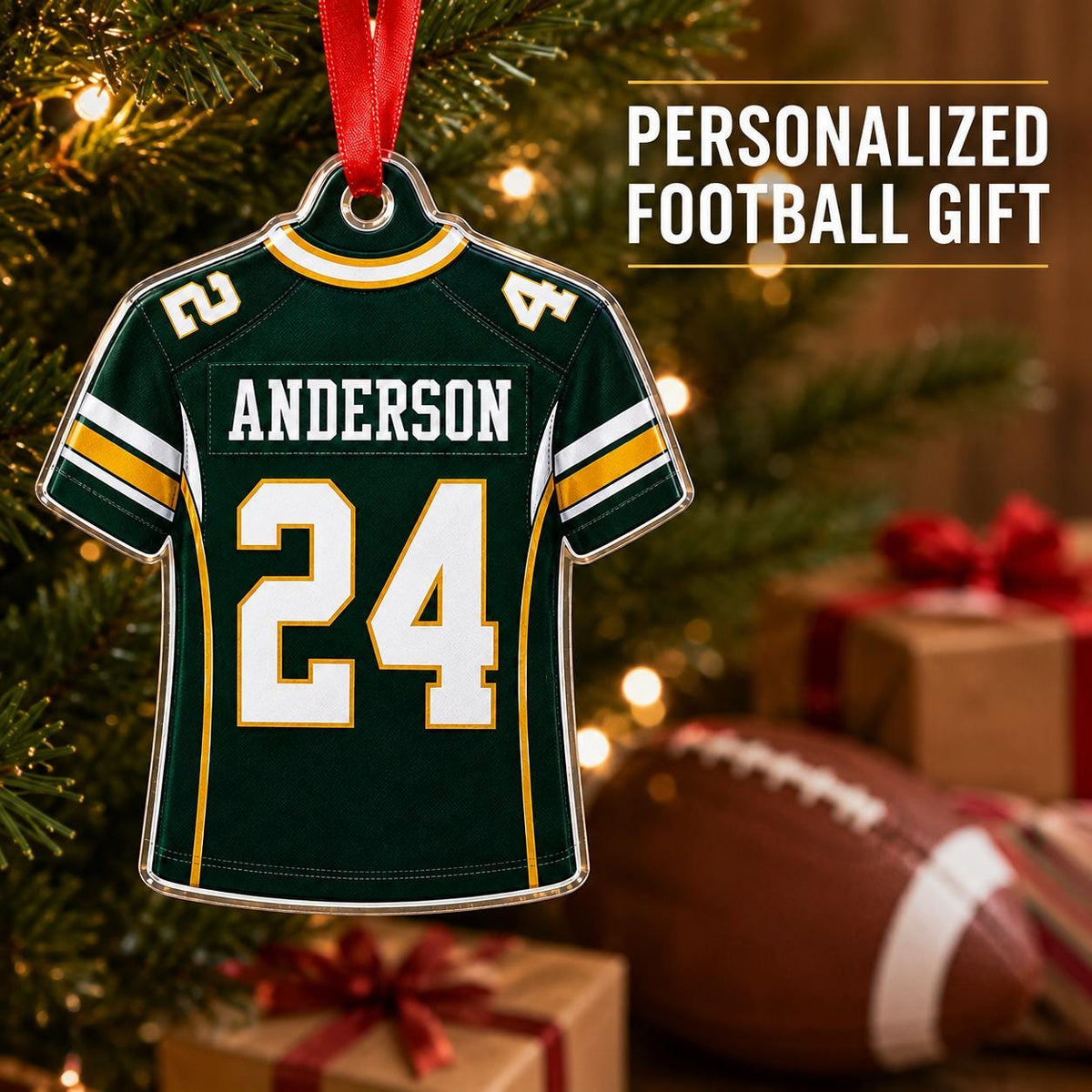 Personalized Football Jersey Ornament